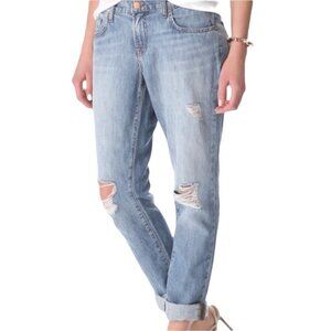 J Brand Womens Light Wash Distressed Relaxed Aidan Larkin Straight Jeans Size 26